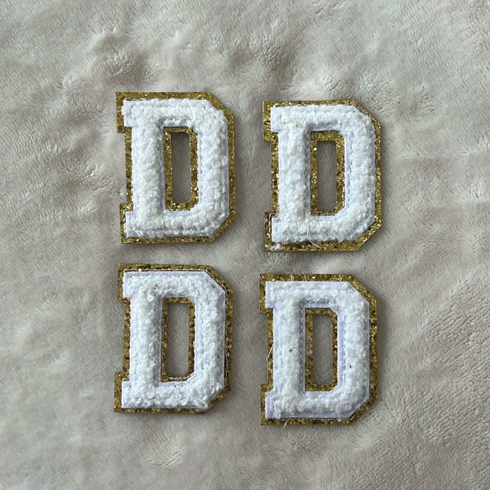 D Initial Self-Adhesive Monogram Letters, Set of 4